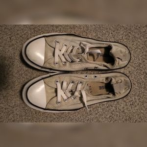 Cream colored slip on Converse